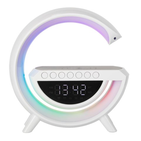 Lampka LED RGB z Ładowarką Indukcyjną Radio Budzik i Zegar Lampka LED RGB z Ładowarką Indukcyjną Radio Budzik i Zegar