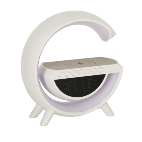 Lampka LED RGB z Ładowarką Indukcyjną Radio Budzik i Zegar Lampka LED RGB z Ładowarką Indukcyjną Radio Budzik i Zegar