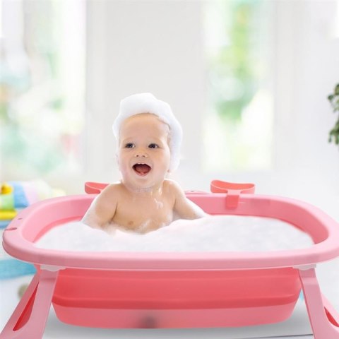 Duża Wanienka Silikonowa Składana NICEkids - Turystyczna - Różowa Duża Wanienka Silikonowa Składana NICEkids - Turystyczna - Różowa