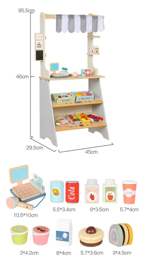 Drewniany Stragan Sklep dla Dzieci – Warzywniak Supermarket Drewniany Stragan Sklep dla Dzieci – Warzywniak Supermarket