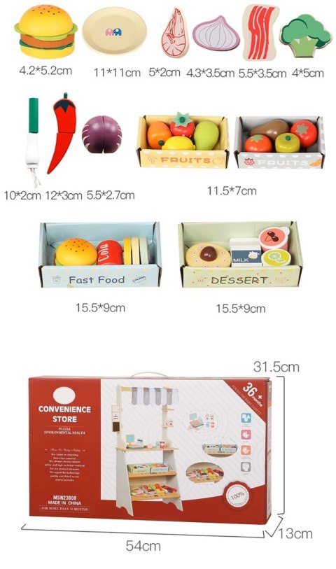 Drewniany Stragan Sklep dla Dzieci – Warzywniak Supermarket Drewniany Stragan Sklep dla Dzieci – Warzywniak Supermarket