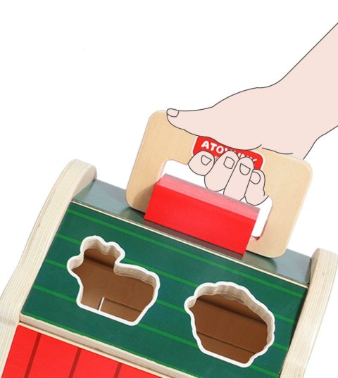 Drewniany Sorter Farma Kostka Edukacyjna Ze Zwierzętami Drewniany Sorter Farma Kostka Edukacyjna Ze Zwierzętami