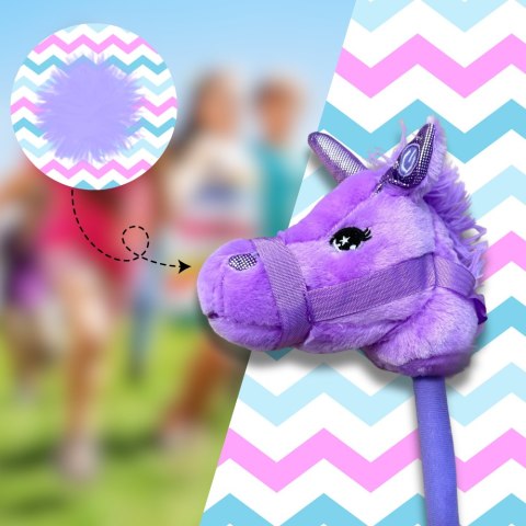 Pluszowa Głowa Jednorożca na Kiju Hobby Horse – Fioletowa Dźwięk Pluszowa Głowa Jednorożca na Kiju Hobby Horse – Fioletowa Dźwięk