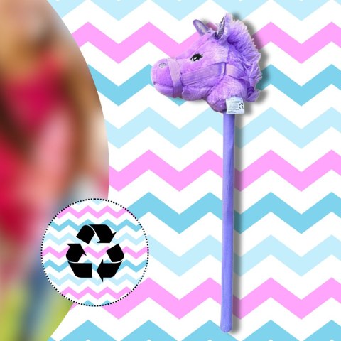 Pluszowa Głowa Jednorożca na Kiju Hobby Horse – Fioletowa Dźwięk Pluszowa Głowa Jednorożca na Kiju Hobby Horse – Fioletowa Dźwięk