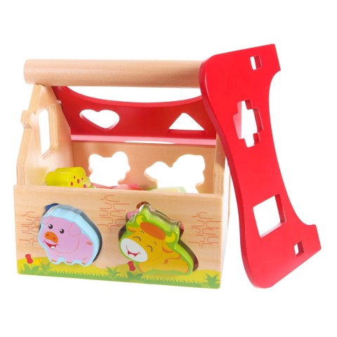 Drewniany Domek Farma Sorter z Klockami ECOTOYS Drewniany Domek Farma Sorter z Klockami ECOTOYS