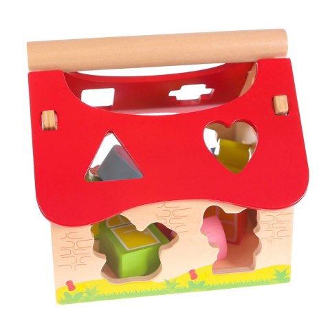 Drewniany Domek Farma Sorter z Klockami ECOTOYS Drewniany Domek Farma Sorter z Klockami ECOTOYS