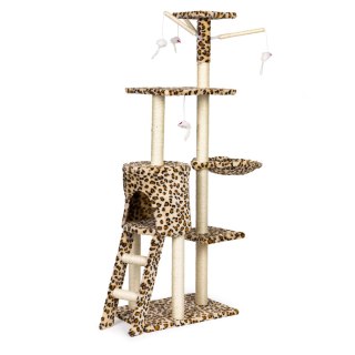 Drapak Domek Dla Kota Petsi 138cm Łatki Tygrysa - Domek, Hamak