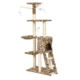 Drapak Domek Dla Kota Petsi 138cm Łatki Tygrysa - Domek, Hamak