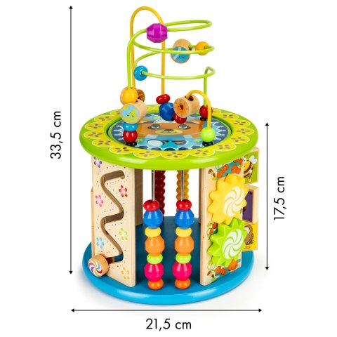 Drewniana Kostka Edukacyjna ECOTOYS Łowienie Ryb, Zegar, Labirynt, Sorter I Gry Drewniana Kostka Edukacyjna ECOTOYS Łowienie Ryb, Zegar, Labirynt, Sorter I Gry