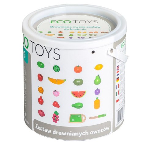 Drewniane Owoce do Krojenia ECOTOYS 20 szt Drewniane Owoce do Krojenia ECOTOYS 20 szt