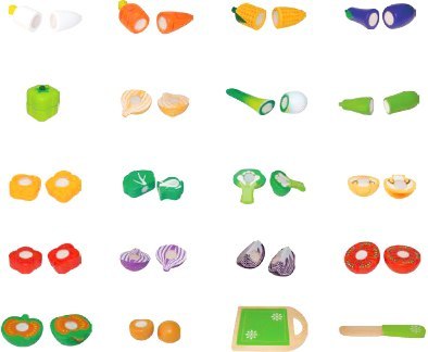 Drewniane Warzywa do Krojenia ECOTOYS 20 Elementów z Wiaderkiem Drewniane Warzywa do Krojenia ECOTOYS 20 Elementów z Wiaderkiem