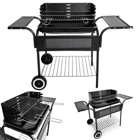 Grill Ogrodowy Z Regulacją Rusztu – Metalowe Półki, Koła MultiGarden Grill Ogrodowy Z Regulacją Rusztu – Metalowe Półki, Koła MultiGarden