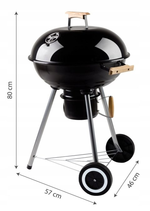 Grill Ogrodowy Z Pokrywą I Popielnikiem – Metalowa Półka, Koła MultiGarden Grill Ogrodowy Z Pokrywą I Popielnikiem – Metalowa Półka, Koła MultiGarden