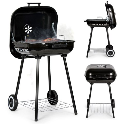 Grill Węglowy Ogrodowy MultiGarden – Duży Ruszt i Pokrywa na Zawiasach Grill Węglowy Ogrodowy MultiGarden – Duży Ruszt i Pokrywa na Zawiasach