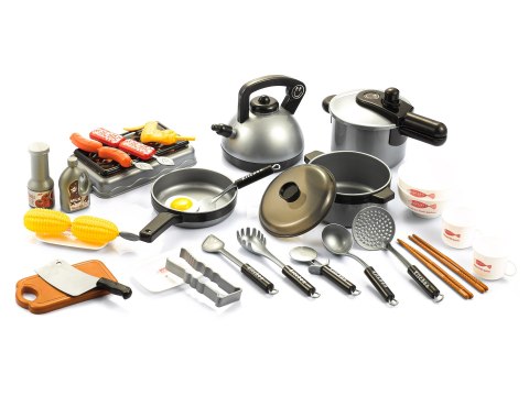 Mini Kuchnia Z Garnkami I Akcesoriami Grill Dla Dzieci ECOTOYS 69 Elementów Mini Kuchnia Z Garnkami I Akcesoriami Grill Dla Dzieci ECOTOYS 69 Elementów