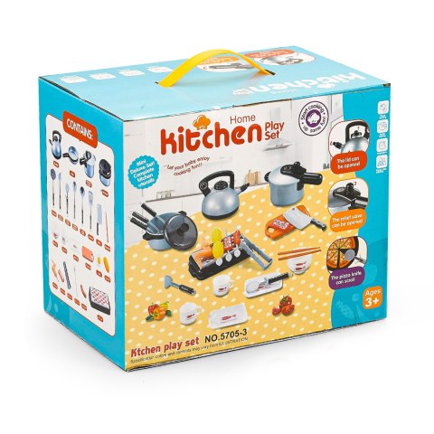 Mini Kuchnia Z Garnkami I Akcesoriami Grill Dla Dzieci ECOTOYS 69 Elementów Mini Kuchnia Z Garnkami I Akcesoriami Grill Dla Dzieci ECOTOYS 69 Elementów
