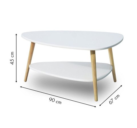 Nowoczesny Stolik Kawowy – Drewniane Nogi, Styl Skandynawski ModernHome