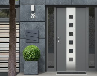 Skrzynka na listy z gazetownikiem ModernHome – stal galwanizowana, antracyt