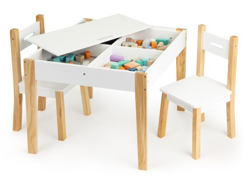 Komplet Stolik Z Krzesełkami ECOTOYS Organizer Tablica Skandynawski Komplet Stolik Z Krzesełkami ECOTOYS Organizer Tablica Skandynawski