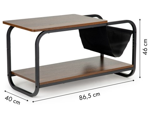 Stolik Kawowy Styl Loft Z Dwoma Poziomami – Metalowy Stelaż ModernHome Stolik Kawowy Styl Loft Z Dwoma Poziomami – Metalowy Stelaż ModernHome