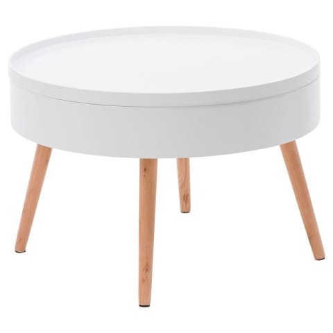 Nowoczesny Okrągły Stolik Kawowy Ze Schowkiem w Blacie 60 Cm ModernHome Nowoczesny Okrągły Stolik Kawowy Ze Schowkiem w Blacie 60 Cm ModernHome