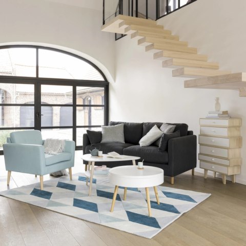 Nowoczesny Okrągły Stolik Kawowy Ze Schowkiem w Blacie 60 Cm ModernHome Nowoczesny Okrągły Stolik Kawowy Ze Schowkiem w Blacie 60 Cm ModernHome