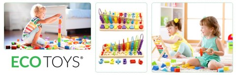 Zabawka Edukacyjna Liczydło z Klockami i Cyframi ECOTOYS Zabawka Edukacyjna Liczydło z Klockami i Cyframi ECOTOYS