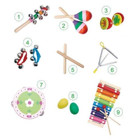 Zestaw Muzyczny 14 Instrumentów z Torbą ECOTOYS Zestaw Muzyczny 14 Instrumentów z Torbą ECOTOYS
