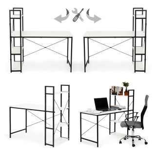 Biurko komputerowe biurowe stół + regał półki loft ModernHome