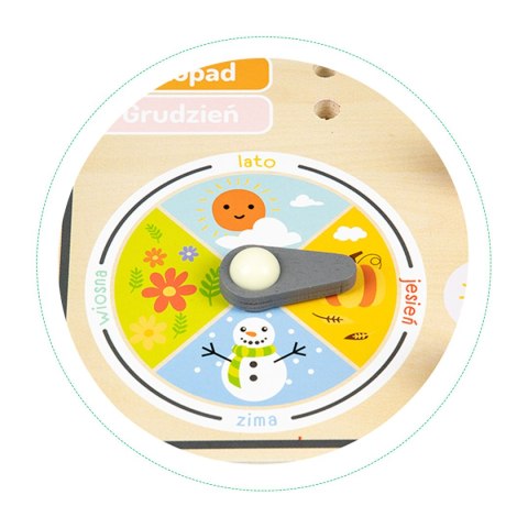 Drewniana tablica edukacyjna manipulacyjna ECOTOYS – kalendarz zegar pory roku Drewniana tablica edukacyjna manipulacyjna ECOTOYS – kalendarz zegar pory roku