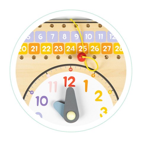 Drewniana tablica edukacyjna manipulacyjna ECOTOYS – kalendarz zegar pory roku Drewniana tablica edukacyjna manipulacyjna ECOTOYS – kalendarz zegar pory roku