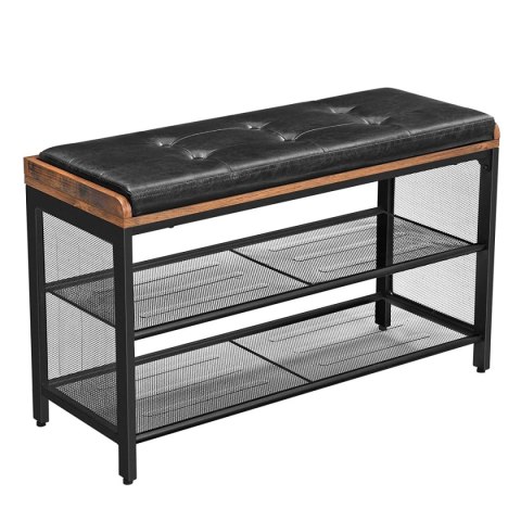 Szafka Na Buty Z Siedziskiem Industrialna LOFT 80x30x48 cm Rustykalny Brąz Szafka Na Buty Z Siedziskiem Industrialna LOFT 80x30x48 cm Rustykalny Brąz