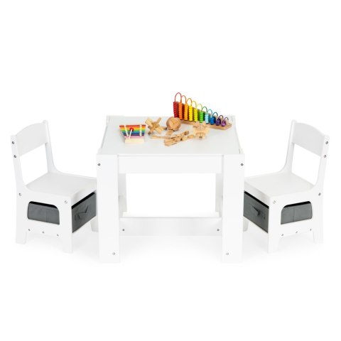 Komplet Mebli Dziecięcych Drewnianych ECOTOYS – Stolik z Tablicą i Krzesła Komplet Mebli Dziecięcych Drewnianych ECOTOYS – Stolik z Tablicą i Krzesła