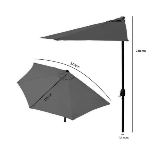 Parasol Ogrodowy Ścienny MultiGarden 2,7 m - Szary Parasol Ogrodowy Ścienny MultiGarden 2,7 m - Szary