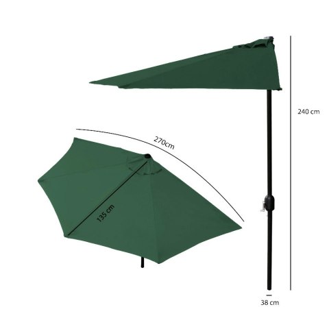 Parasol Ogrodowy Ścienny MultiGarden 2,7 m Zielony Parasol Ogrodowy Ścienny MultiGarden 2,7 m Zielony