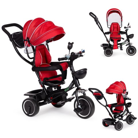 Rowerek Trójkołowy 3w1 Z Prowadnikiem 360 ECOTOYS RED 25kg