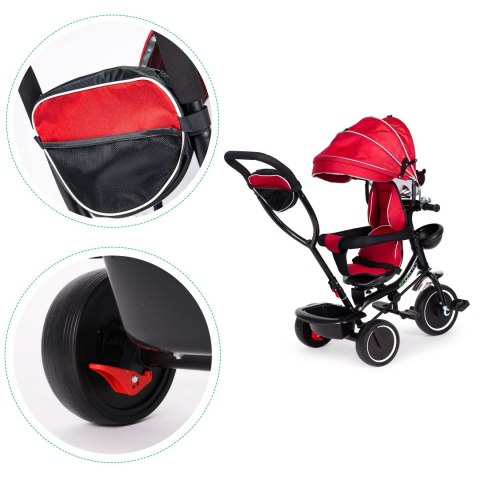 Rowerek Trójkołowy 3w1 Z Prowadnikiem 360 ECOTOYS RED 25kg