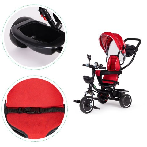 Rowerek Trójkołowy 3w1 Z Prowadnikiem 360 ECOTOYS RED 25kg