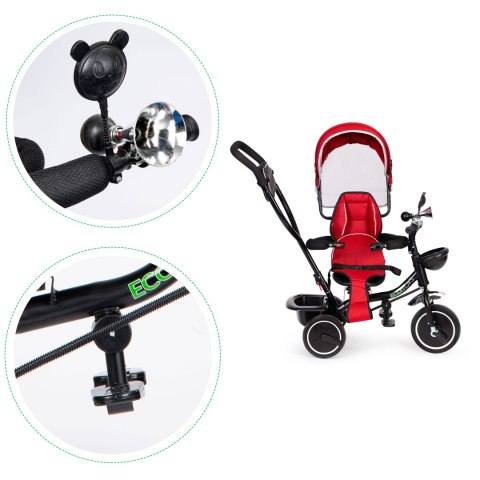Rowerek Trójkołowy 3w1 Z Prowadnikiem 360 ECOTOYS RED 25kg