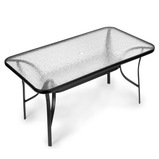Stół Ogrodowy Szklany 140x80 Cm – Na Taras I Balkon MultiGarden