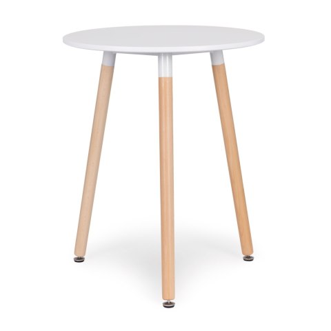 Nowoczesny Stolik Skandynawski 60 Cm – Bukowe Nogi, Matowy Blat ModernHome