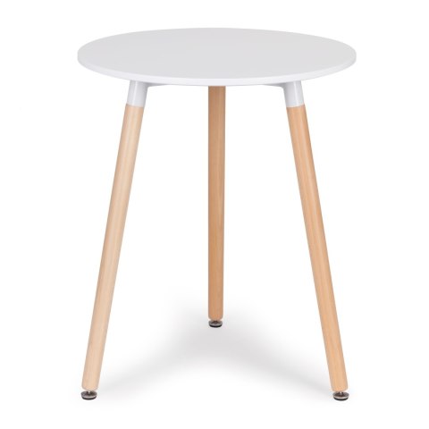 Nowoczesny Stolik Skandynawski 60 Cm – Bukowe Nogi, Matowy Blat ModernHome
