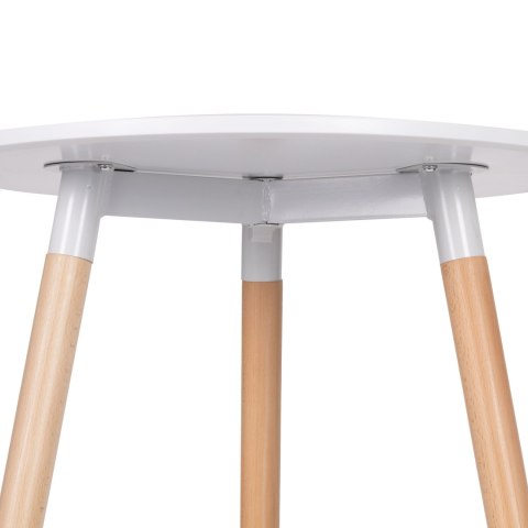 Nowoczesny Stolik Skandynawski 60 Cm – Bukowe Nogi, Matowy Blat ModernHome