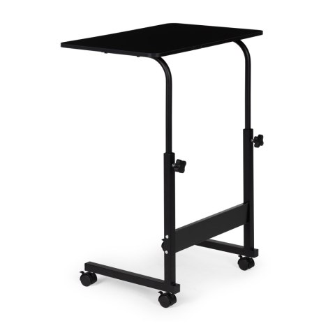 Mobilne Biurko Do Laptopa ModernHome – Regulowana Wysokość, Kółka, Czarny Mobilne Biurko Do Laptopa ModernHome – Regulowana Wysokość, Kółka, Czarny