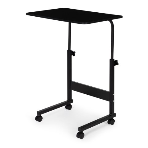Mobilne Biurko Do Laptopa ModernHome – Regulowana Wysokość, Kółka, Czarny Mobilne Biurko Do Laptopa ModernHome – Regulowana Wysokość, Kółka, Czarny