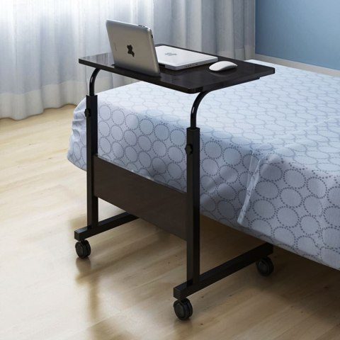 Mobilne Biurko Do Laptopa ModernHome – Regulowana Wysokość, Kółka, Czarny Mobilne Biurko Do Laptopa ModernHome – Regulowana Wysokość, Kółka, Czarny