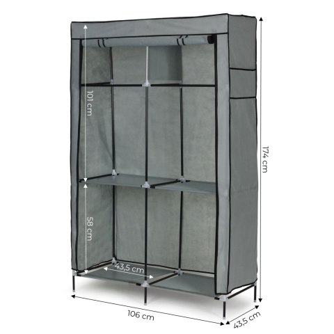 ModernHome Szafa Garderoba Tekstylna Materiałowa 106x43,5x174 cm
