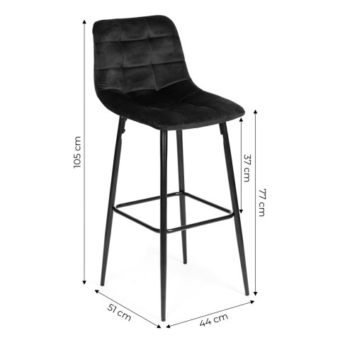 Hoker Stołek Barowy ModernHome Welur – Do Kuchni, Jadalni, Baru, Restauracji Hoker Stołek Barowy ModernHome Welur – Do Kuchni, Jadalni, Baru, Restauracji