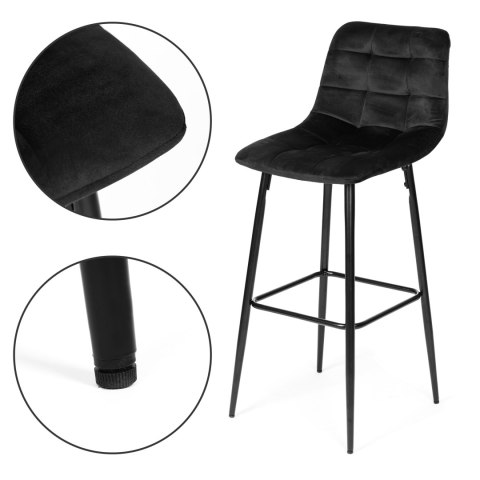 Hoker Stołek Barowy ModernHome Welur – Do Kuchni, Jadalni, Baru, Restauracji Hoker Stołek Barowy ModernHome Welur – Do Kuchni, Jadalni, Baru, Restauracji