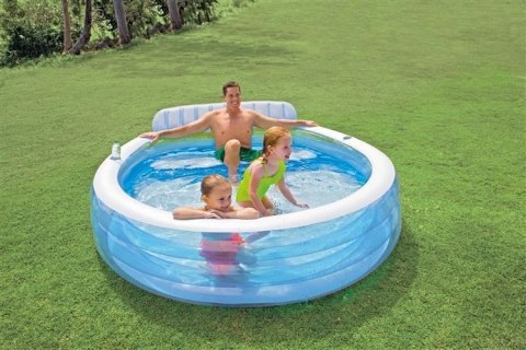 Dmuchany Basen z Siedziskiem INTEX 57190 229x224 cm Idealny dla Rodziny Dmuchany Basen z Siedziskiem INTEX 57190 229x224 cm Idealny dla Rodziny